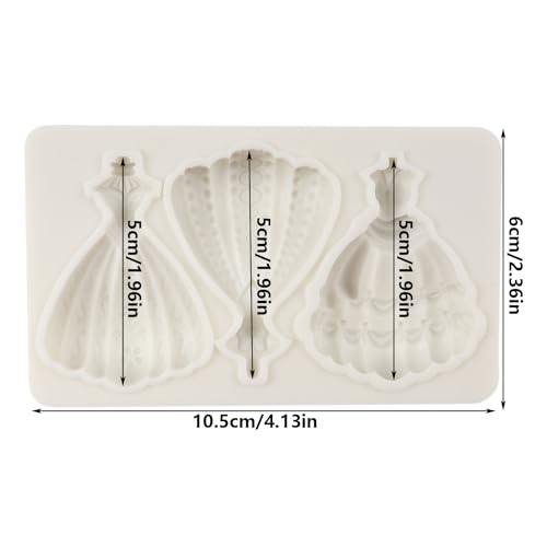 Wedding Dress Silicone Mold for Cake Decorating & Sugar Crafts - Princess Style D
