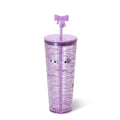 24oz Plastic Tumbler with Lid & Straw - Boo Crew Mummy Variation