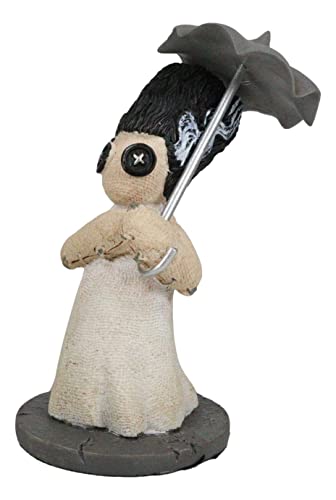 Mrs Frankenstein Carrying Umbrella Halloween Monster Figurine - Day of The Dead Voodoo Mythical Creature