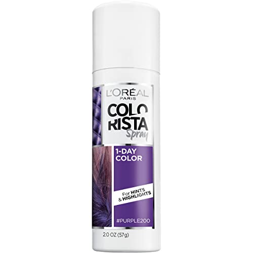 Temporary Hair Color Spray - Purple, 2 Ounce - Pack of 1 - Washable & Vivid