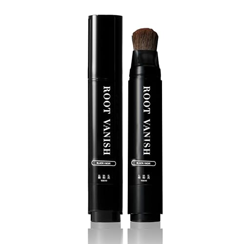 Black Root Touch Up Hair Color for Women and Men - Easy Brush Application