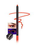 Red UV Neon Eyeliner Pencil - Halloween Rainbow Colored Gel Makeup - B01
