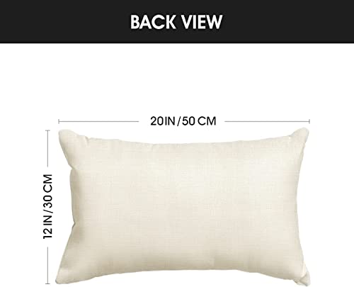 Grey Halloween Ghost Throw Pillow Cover 12x20 Inch Spooky Cushion Case for Sofa Couch