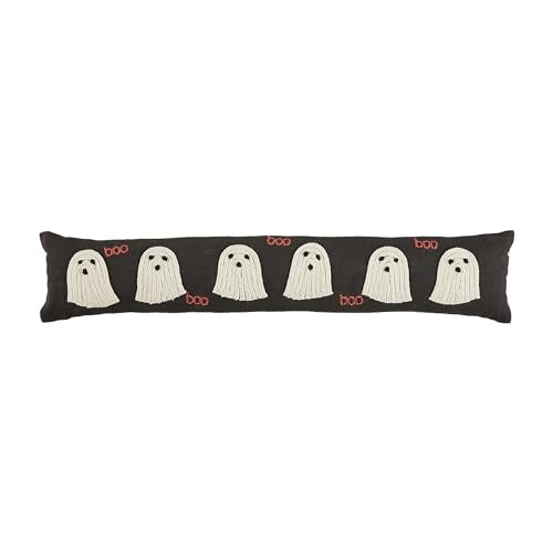 Glow in The Dark Rope Pillow - Ghost Design, 35-inch Home Decor Accent - Variation of Ghost / 35" L x 7" W