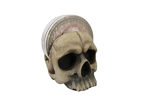 Gothic Skull Drink Coasters Set with Holder - 4 Absorbent Bar Accessories