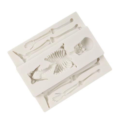 Skull Skeleton Fondant Mold Halloween Cake Decorating Silicone Mold - Style A
