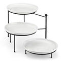 White 10-Inch 3-Tier Rotating Serving Tray - Dessert & Appetizer Stand