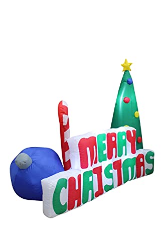 Inflatable Christmas Party Decorations Bundle - Gift Box Arch & Tree Set