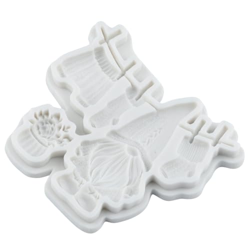 Baby Shower Silicone Gnome Toy Mold Set - Gray | Cake Decorating & Craft Molds