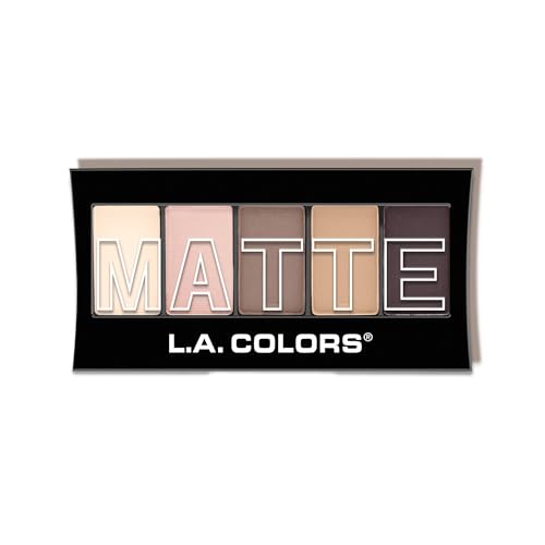 L.A. COLORS 5 Color Matte Eyeshadow Palette - Natural Linen, 0.25 Oz