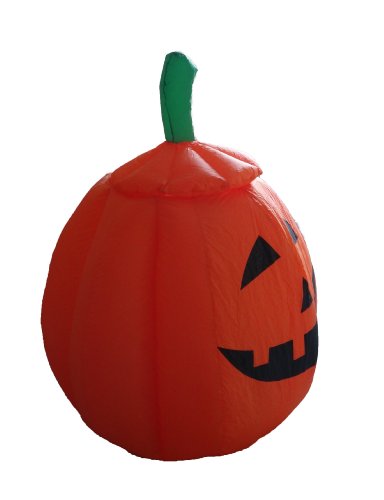 4 Ft Animated Halloween Inflatable Pumpkin and Ghost Decor