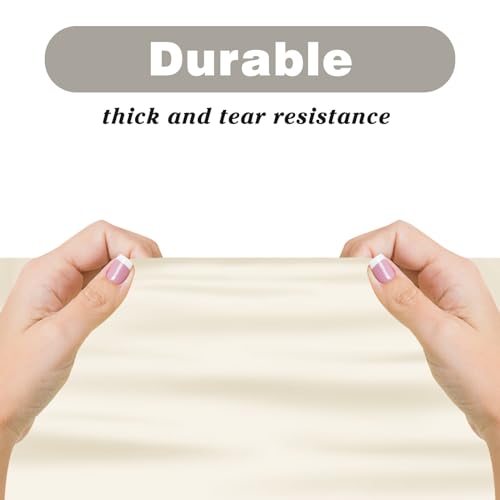 Ivory Plastic Tablecloths 2 Pack - Disposable 54 x 108 Inch Rectangle Event Table Cover