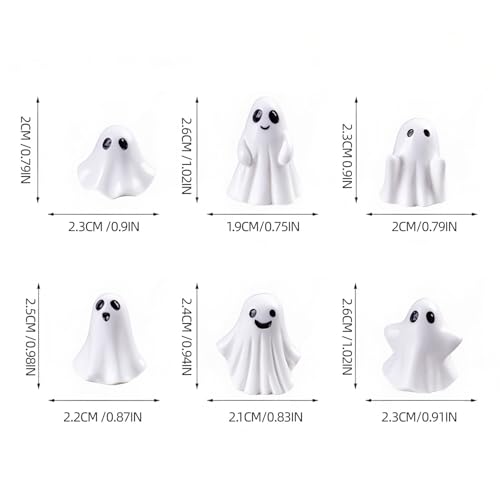 60pcs Mini Ghost Figurines Halloween Decorations Small Resin Spooky Figures – Variation of THIS listing