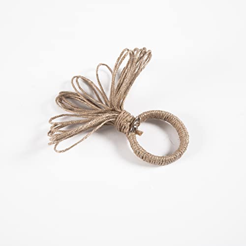 Natural Jute Napkin Ring Set of 12 - Elegant Farmhouse Table Decor, Holiday & Wedding