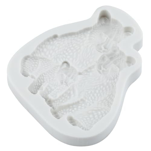 Jungle Leopard & Tropical Leaf Silicone Fondant Mold Set - Style G
