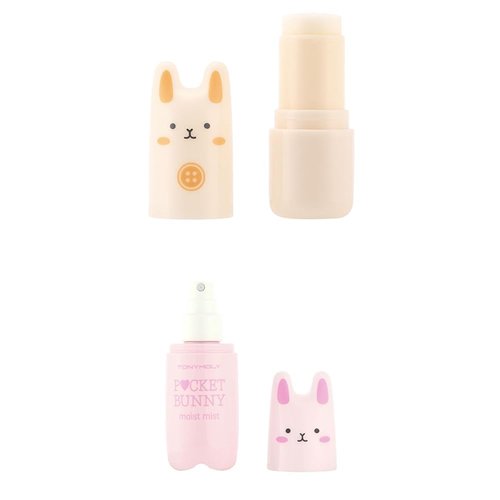TONYMOLY Pocket Bunny Bar Perfume Stick & Hydrating Facial Mist Bundle | Fragrance & Moisturizer Set
