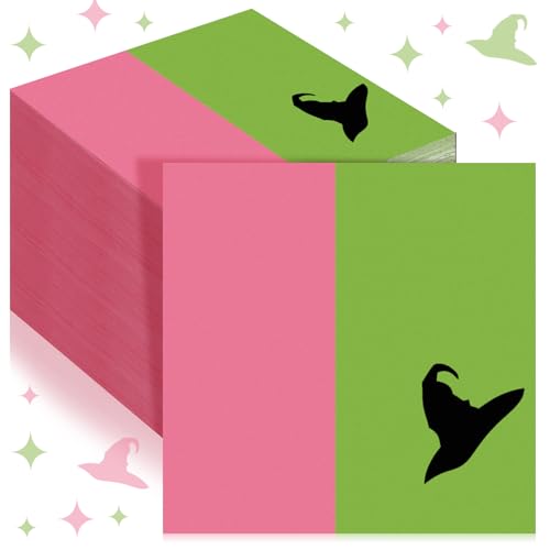 Wicked Pink & Green Halloween Witch Napkins Bulk - 200 Pieces Party Supplies