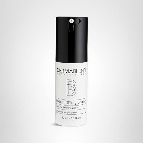 Dermablend Insta-Grip Jelly Primer Face Makeup, Silicone-Free Face Primer for Dry Skin, Pore Minimizing with 24HR Wear, 1.0 Fl oz