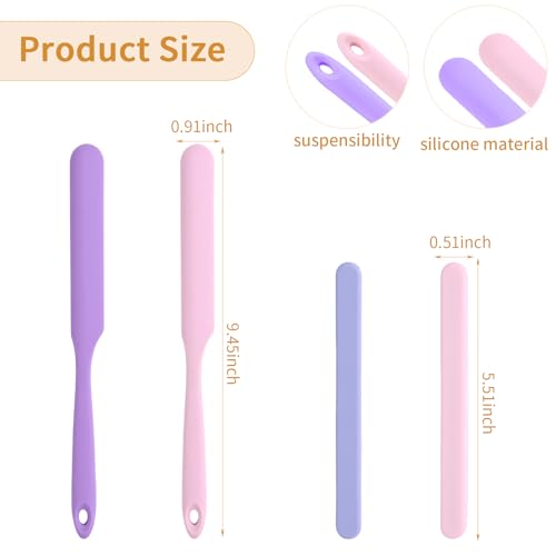 Reusable Silicone Wax Applicator Sticks Set for Hair Removal - 4 Pieces