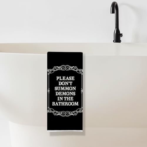 Gothic Witchy Hand Towels - Spooky Bathroom Decor 16x24 Inch