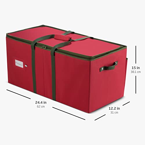 ZOBER Red Nutcracker Storage Containers - Christmas Figurine Organizer for Up to 8 Figurines