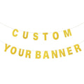 DIY Glitter Letter Banner Kit - Customizable Gold Sign for Parties & Events