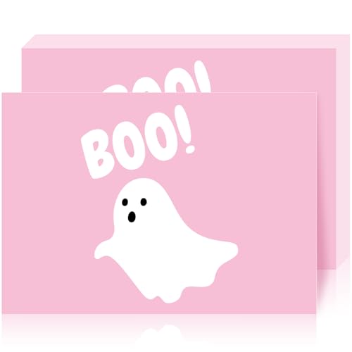 Halloween Ghost Boo Paper Placemats Pink Ghost - 100 Pack Table Decor