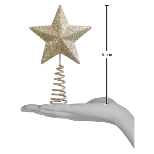 Mini Gold Star Christmas Tree Topper - Old World Christmas, Star Tree Variation