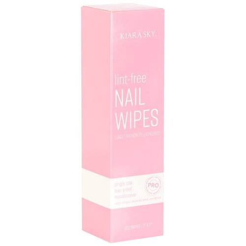 Kiara Sky 100% Lint Free Nail Wipes to Soak Off Acrylic Gel Nail Polish - Lint Free Nail Wipes Soft Gel Nail Polish Remover Pads Absorbable Eyelash Extension Glue Cleaning Wipes