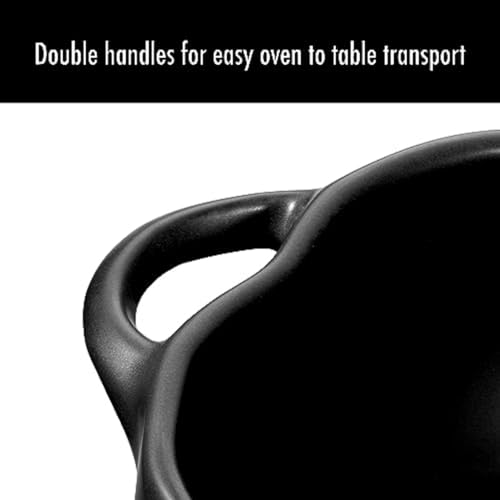 Petite Ceramic Pumpkin Dish - 0.75 Qt Oven & Stove Safe Matte Black