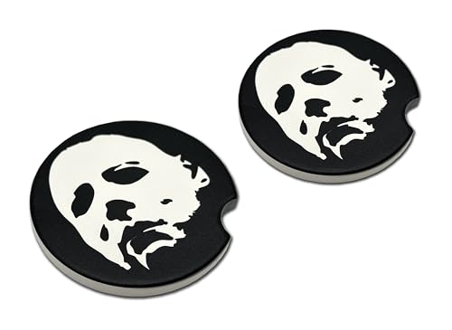 Michael Myers Car Coasters Set of 2 - Halloween Ceramic Absorbent Drink Coasters