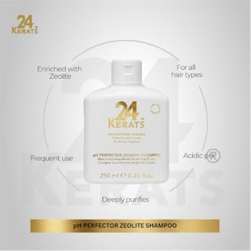 Balancing Shampoo - pH 4.0-5.0 | Volcanic Mineral Formula with Zeolite | Purifies & Nourishes Hair | 8.45 fl oz