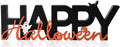 Happy Halloween Sign Wooden Table Centerpiece Black Indoor Decor