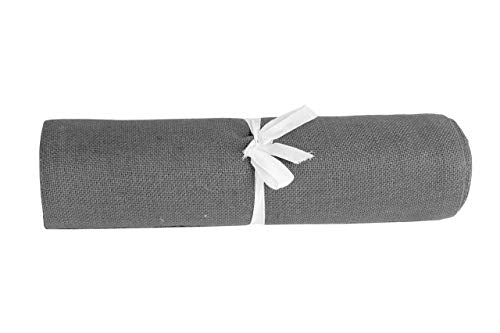 Cotton Craft Jute Table Runner - Charcoal Grey 13x72 Inches, Eco-Friendly Handmade