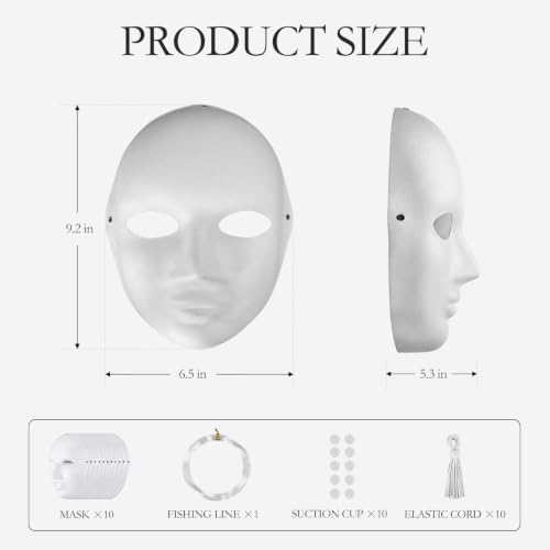 Halloween Hanging Masks Set - White Decor for Indoor & Outdoor Displays