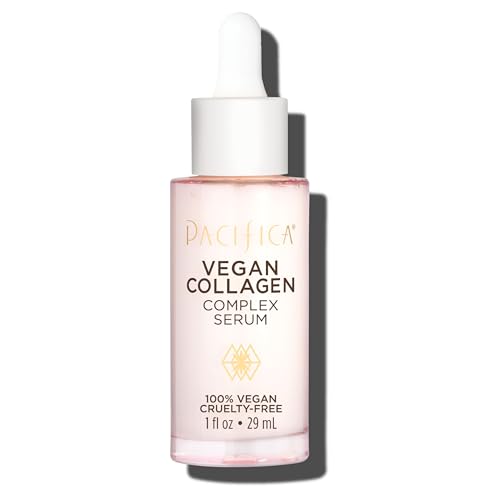 Pacifica Vegan Collagen Complex Face Serum Anti Aging Hydrating Serum w/Hyaluronic Acid for Plumping & Firming Collagen Boosting Facial Serum for Fine Lines & Wrinkles Clean Dermatologist Tested