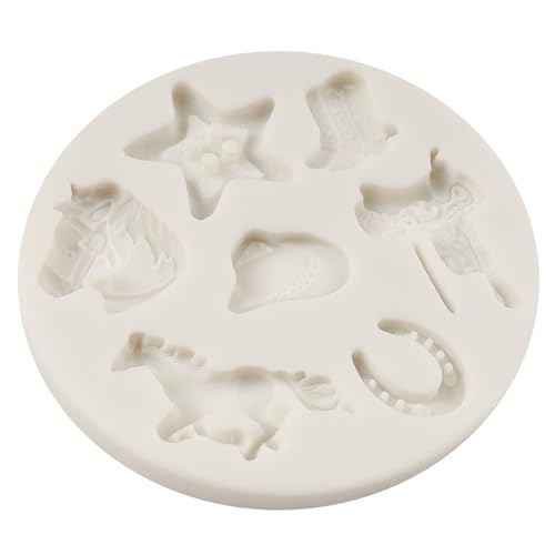 Cowboy Boot & Horseshoe Silicone Mold Set - Cake Decorating & Crafts - Variation of Style A