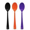 Halloween Plastic Spoons Set - Black, Orange & Purple Disposable Cutlery - 60 Pcs