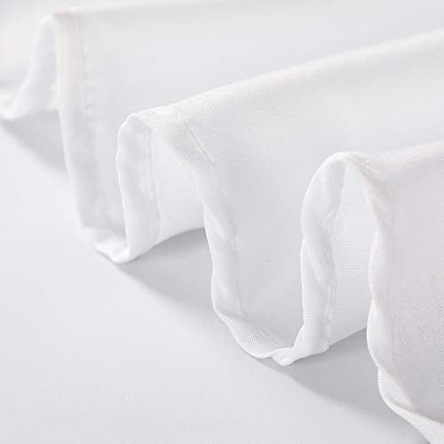 Cupuamon 12-Pack Rectangle Tablecloth 60x102 Inch Washable Polyester for Weddings & Events - White