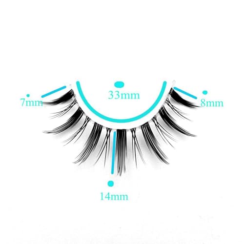Japanese Style False Eyelashes - Clear Band Manga Lashes 4 Pairs - A01 Variation