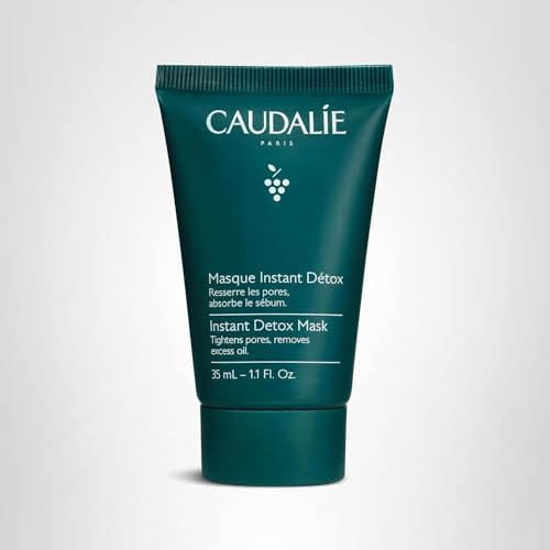 Caudalie Instant Detox Mask, Pore Minimizing Pink Clay Face Mask - 35 mL