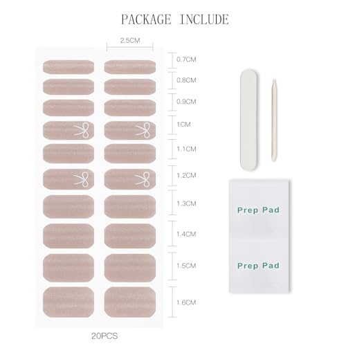 Semi Cured Gel Nail Strips with Cat Eye Design - Long-lasting Nail Art Wraps