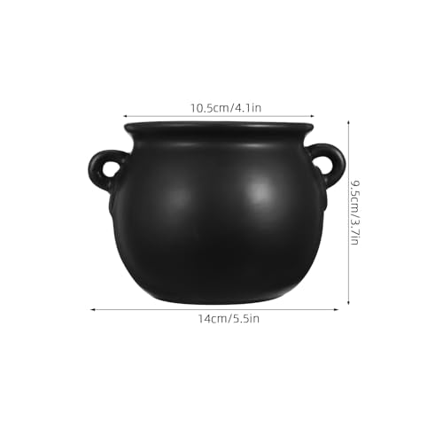 Ceramic Witch Cauldron Bowl for Halloween Candy & Snacks - Festive Decor