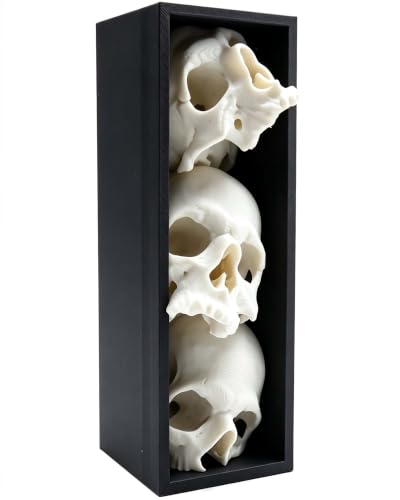 Gothic Triple Skull Bookend - Dark Home Decor for Bookshelf & Shelf Display