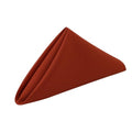 Set of 8 Rust Cloth Napkins - 18x18 Inches Fall Table Decor, Washable & Absorbent