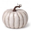 White 6.5 Inch Artificial Foam Pumpkin for Fall & Halloween Home Decor - Variation: White