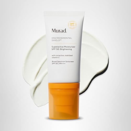 Murad Superactive Brightening Moisturizer SPF 50 - Vitamin C Packed Hydrating Ulta Sheer Facial Sunscreen W/Lipid-boosting Technology for Preventative Aging Protection from UVA/UVB - 1.7 Fl oz