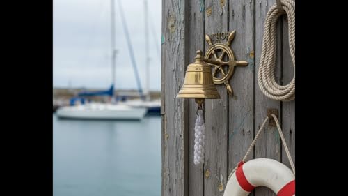 Nautical Wall Hanging Ship Bell - Brass Indoor/Outdoor Decor, 3-Inch Diameter Variation of D-3 inch / Brass