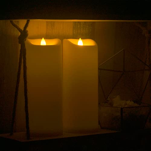 3 Pack Waterproof Flameless LED Pillar Candles with Remote Control - 4x10 Inches