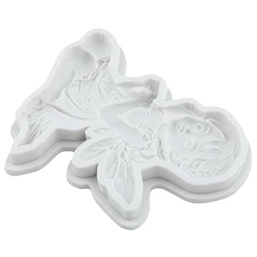 Kneeling Fairy Silicone Mold Forest Elf Girl Cake Decorating Mold - Style J